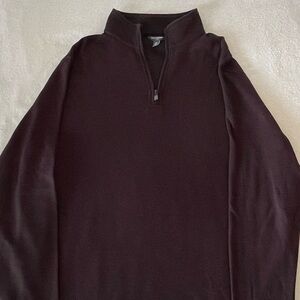 Van Heusen Flex Men's Burgundy Zip-Up Sweater